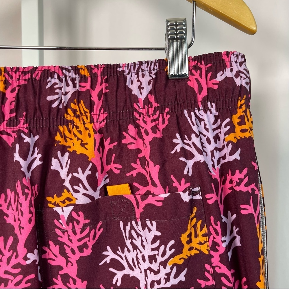George Large Coral Reef Print Swim Trunks Shorts Vacation Ocean - Picture 3 of 5